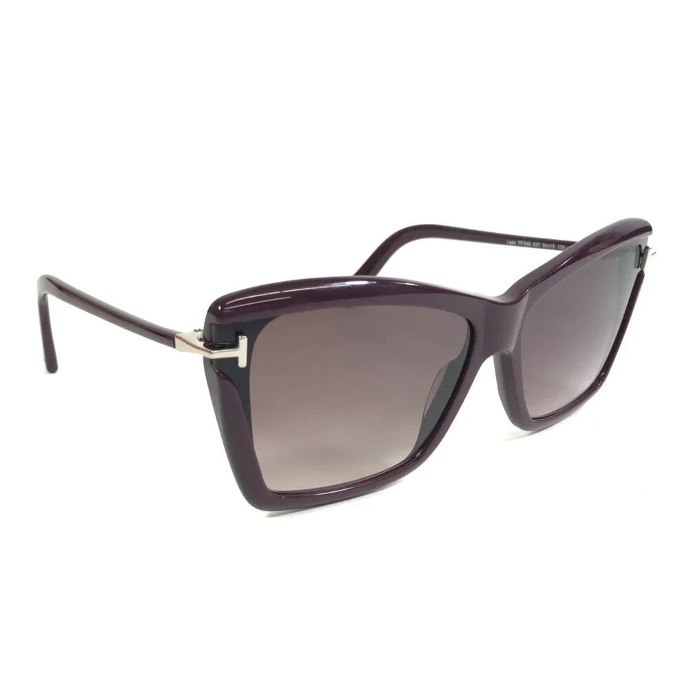 Tom Ford Sunglasses Leah TF849 83T Shiny Purple Frames w/ Purple Gradient Lenses